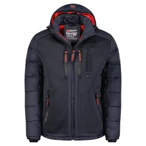 Geographical Norway Beachwood Homme - Doudoune bimatière contrastée et matelassée Marine Rouge