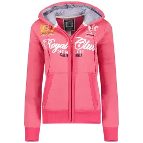 Geographical Norway Fanille Femme - Sweat zippé Rose Flash