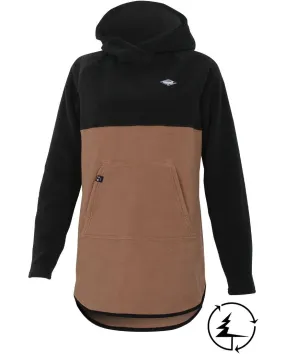 Hoodie Campfire en Laine Polaire Polartec  | Noir/Cappuccino