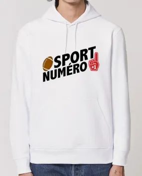 Hoodie Sport numéro 1 Rugby Par tunetoo