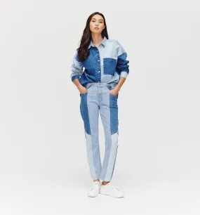 Jean mom patchwork MARCEL - Jean moyen