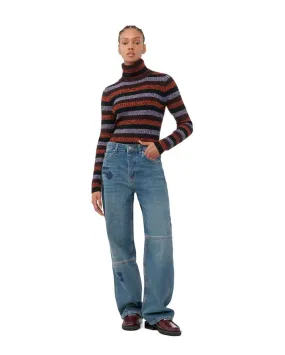 Jean PATCH DENIM IZEY TINT WASH - Ganni | Chez Maman Rouen