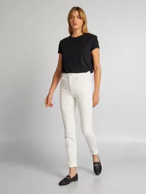 Jean skinny à taille haute - L32 - Blanc