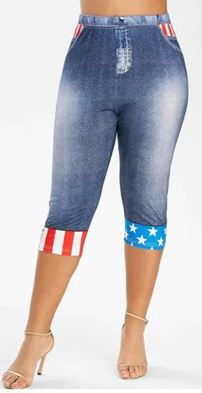 Jeans Drapeau Américain Femme