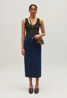 Jupe midi jean bleu | Claudie FR
