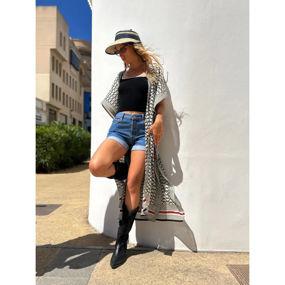 Kimono long coton ibiza Moksha Ibiza
