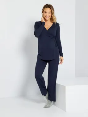 Kit d'allaitement - T-shirt + pantalon - 2 pièces - bleu marine
