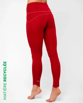 Legging de yoga rouge MULADHARA