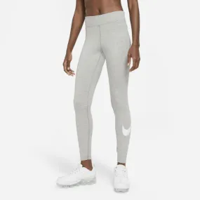 Legging taille moyenne Swoosh femme Nike Essential - Gris chiné/Blanc
