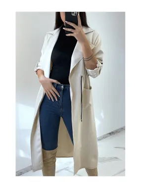 LoLL blazer beige cintré à la taille avec poches