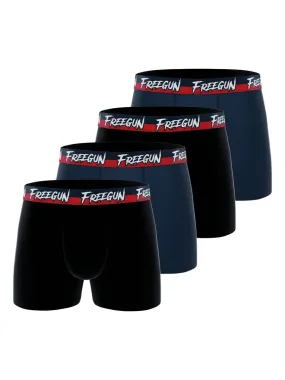 Lot de 4 boxers en coton homme Freegun Freegun - Noir