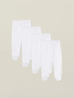 Lot de cuatre pantalons à pied essentials line 'Zippy' - Blanc Argenté