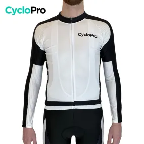 Maillot Cycliste Automne Blanc - Excellium - DESTOCKAGE