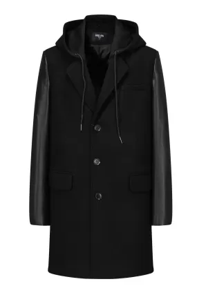 Manteau classique à capuche avec cordon de resserrage
