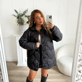MANTEAU COEURS NOIRS