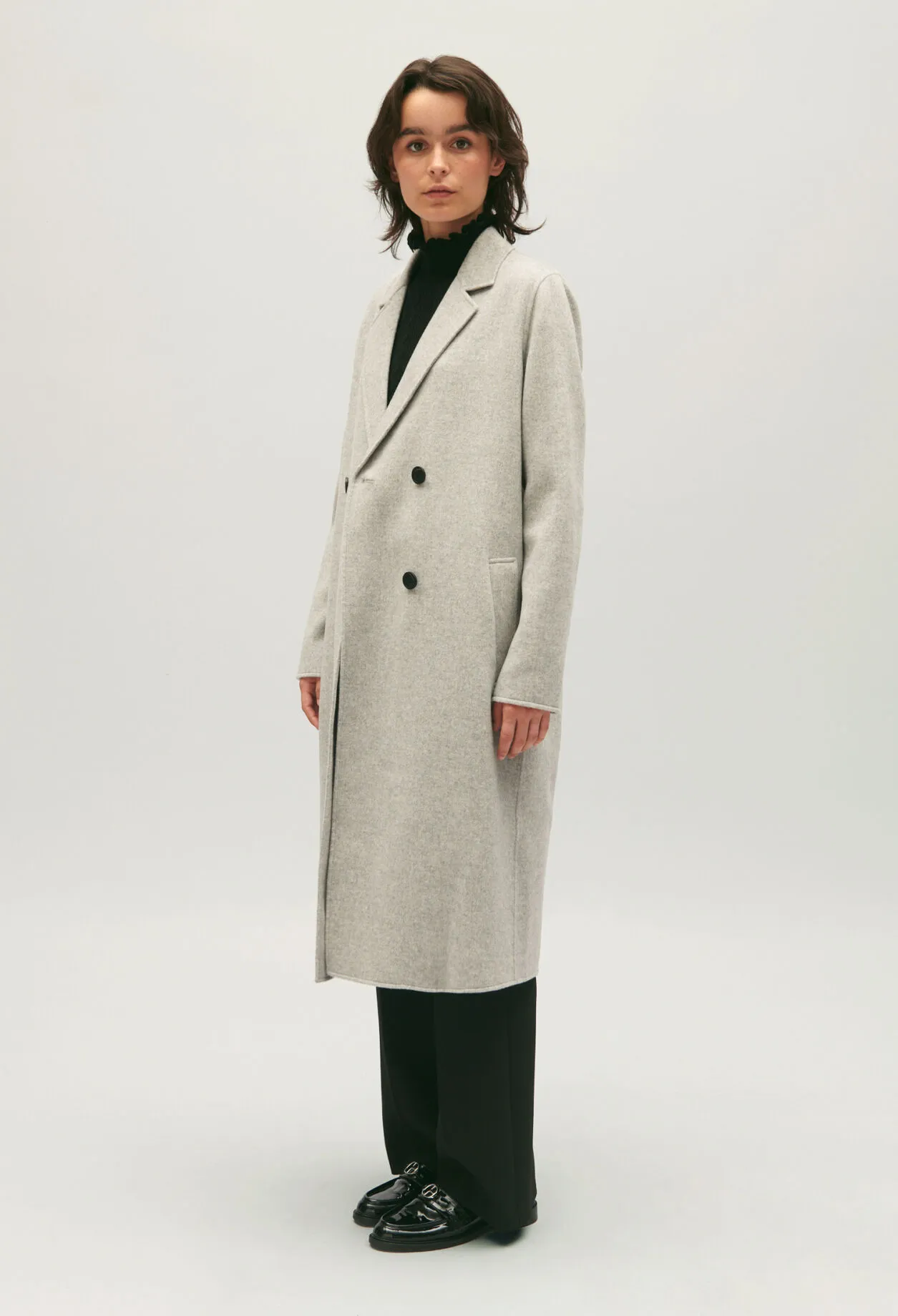 Manteau double face gris | Claudie FR