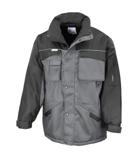 Manteau homme gris / noir WORK-GUARD by Result