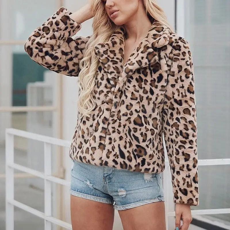Manteau Léopard Style Bombers