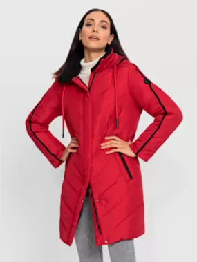 Manteau matelassé détails contrastés