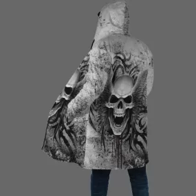 Manteau à capuche crane ailé