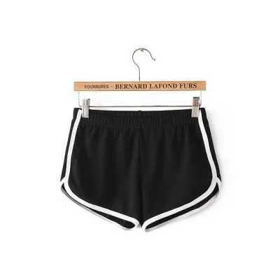 Mini short de sport pour femme bordure blanche en coton