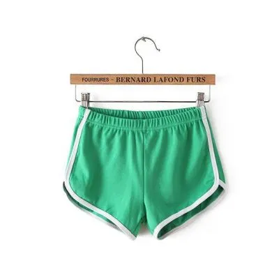 Mini short de sport pour femme bordure blanche en coton