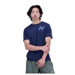 NEW BALANCE Tee shirt Bleu Homme - MT21277NML