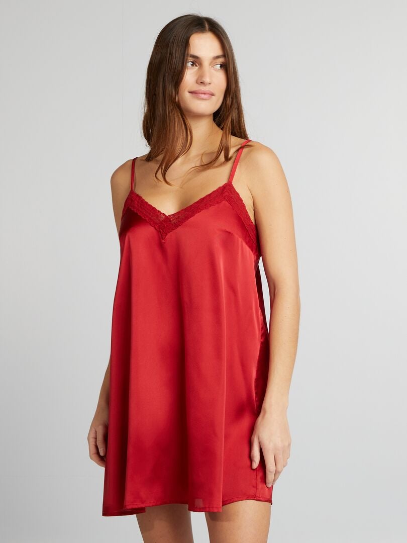 Nuisette satinée - Rouge