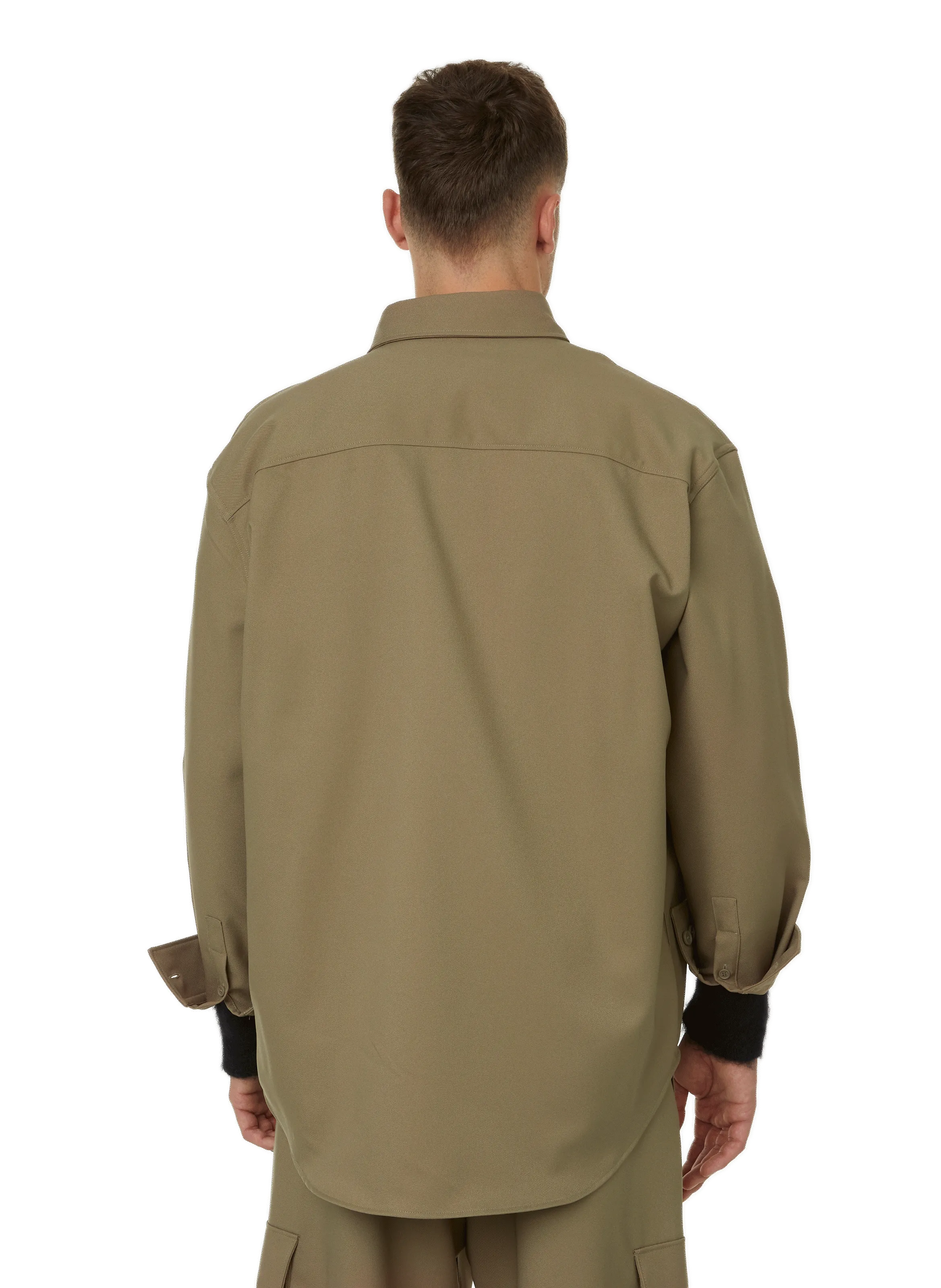 OFF-WHITE  Surchemise unie - Marron