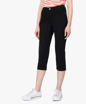 pantacourt femme en toile 5 poches noir pantacourts