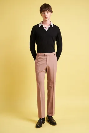 Pantalon coupe droite à plis marqués