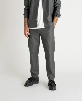 Pantalon de tailleur cigarette en laine mérinos