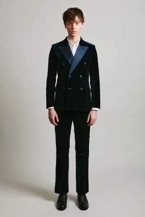 Pantalon en velours lisse de coton coupe droite