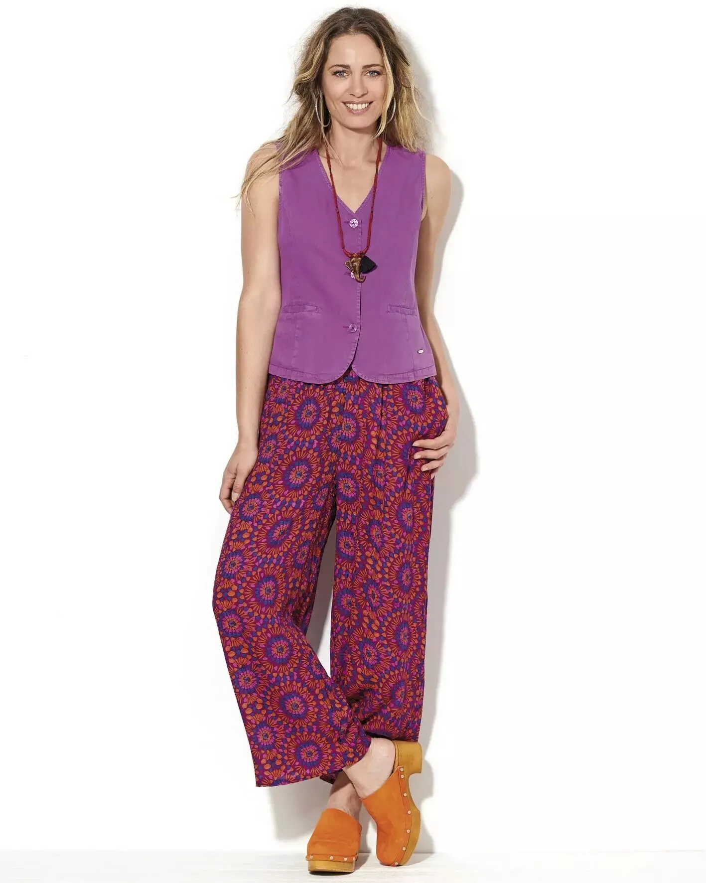 Pantalon fluide imprimé Agathe et Louise
