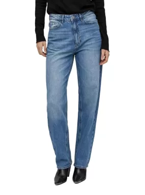 Pantalon Jeans Vila Vikelly sait Bleu pour Femme