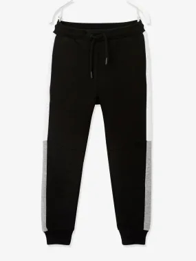 Pantalon jogging bandes côtés garçon. noir - Vertbaudet