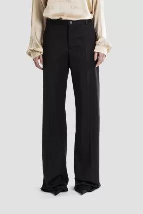 Pantalon noir en laine