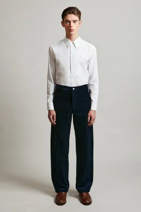 Pantalon style jean en velours corduroy coupe loose