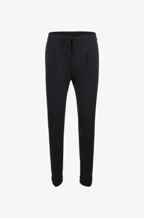 Pantalon à pinces et taille élastiquée