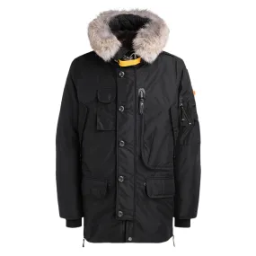 Parajumpers Parka longue Kodiak noir nylon oxford 