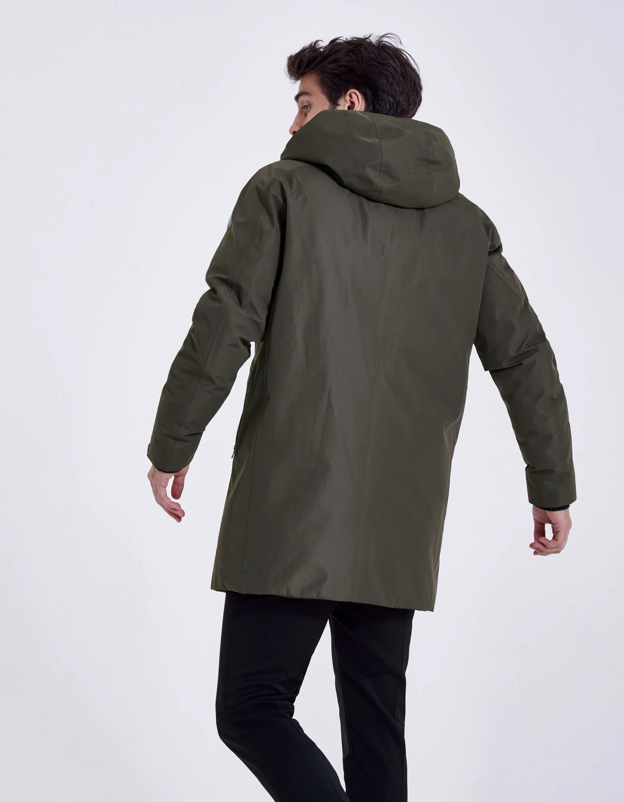 Parka longue marron Waterproof Homme