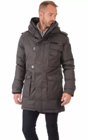 Parka Shelby Grise Nobis - La Canadienne - Parkas Textile Gris Foncé