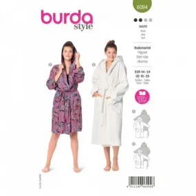 Patron peignoir à capuche Femme - Burda n°6094