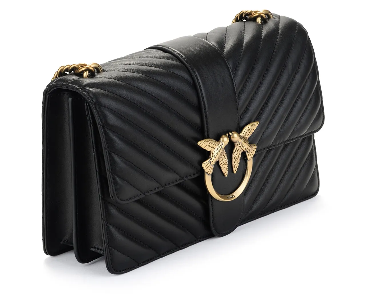 Pinko Sac Love classic chevron noir