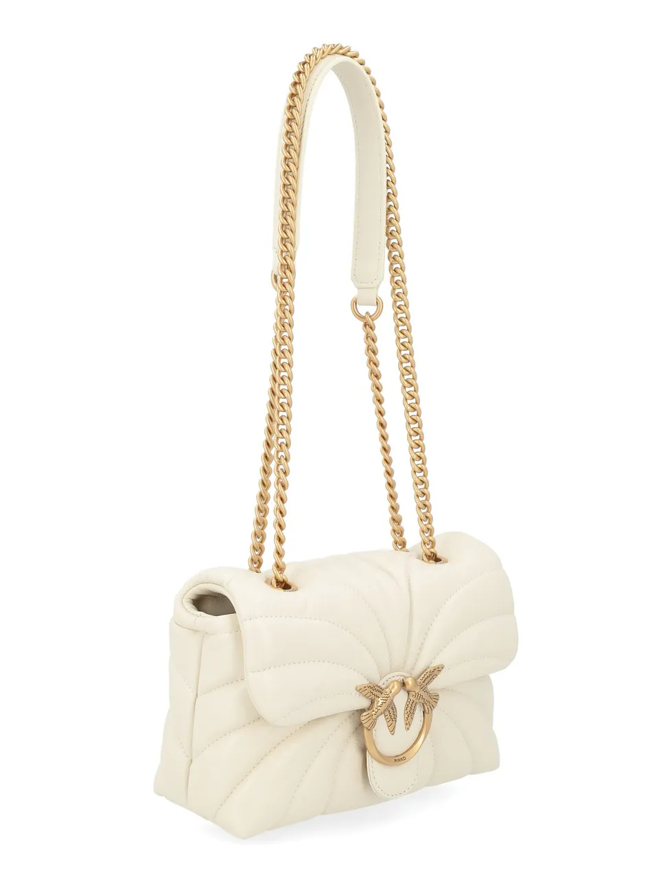 Pinko Sac Mini Love Bag Puff en cuir nappa blanc
