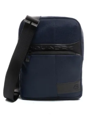 Piquadro Wollem Sac Ipad Mini En Tissu Et Cuir Bleu - Achetez À Prix Outlet!