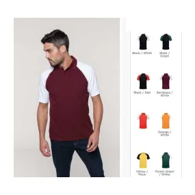 Polo Baseball Manches Courtes bicolore