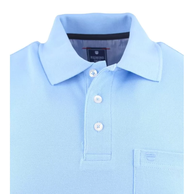Polo casual REDMOND 900rd maille piquée bleu ciel