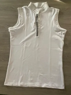 Polo de concours pikeur blanc sans manches taille 38 neuf