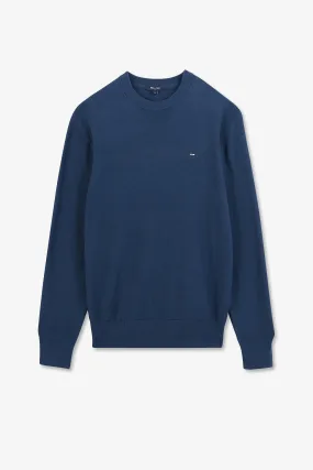 Pull bleu en lin mélangé